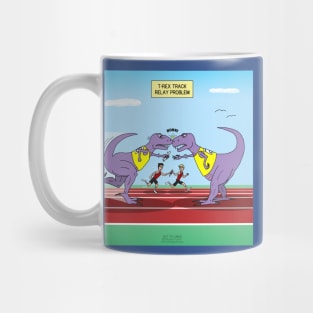 T-Rex Track Relay Problem Mug